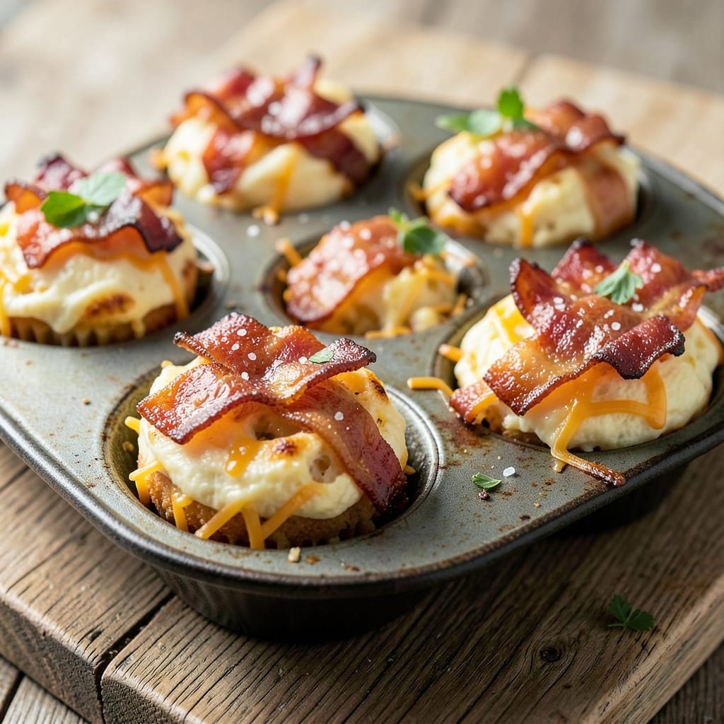 Egg Bacon Muffin Cups Recipe: Fluffy Bites with Crispy Bacon Topping