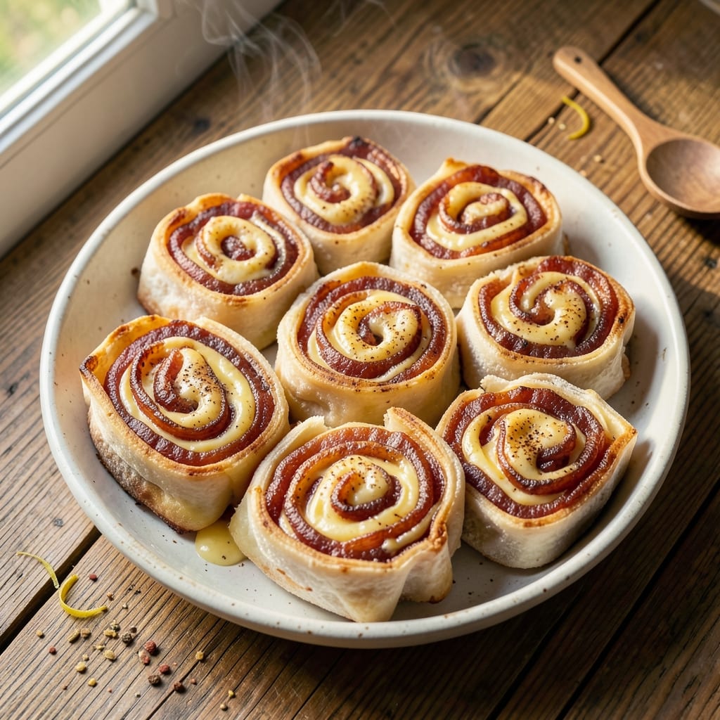 Baked Bacon, Egg, and Cheese Pinwheels Recipe: Crispy Edges and Melty Pull-Apart Layers