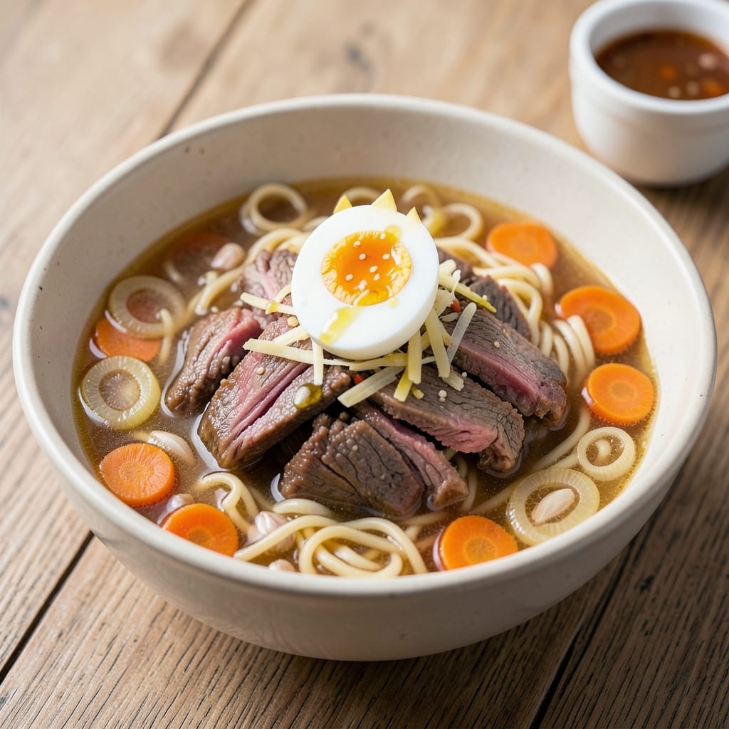Beef Egg Noodle Soup Recipe: Umami-Rich Broth With Silky Noodles