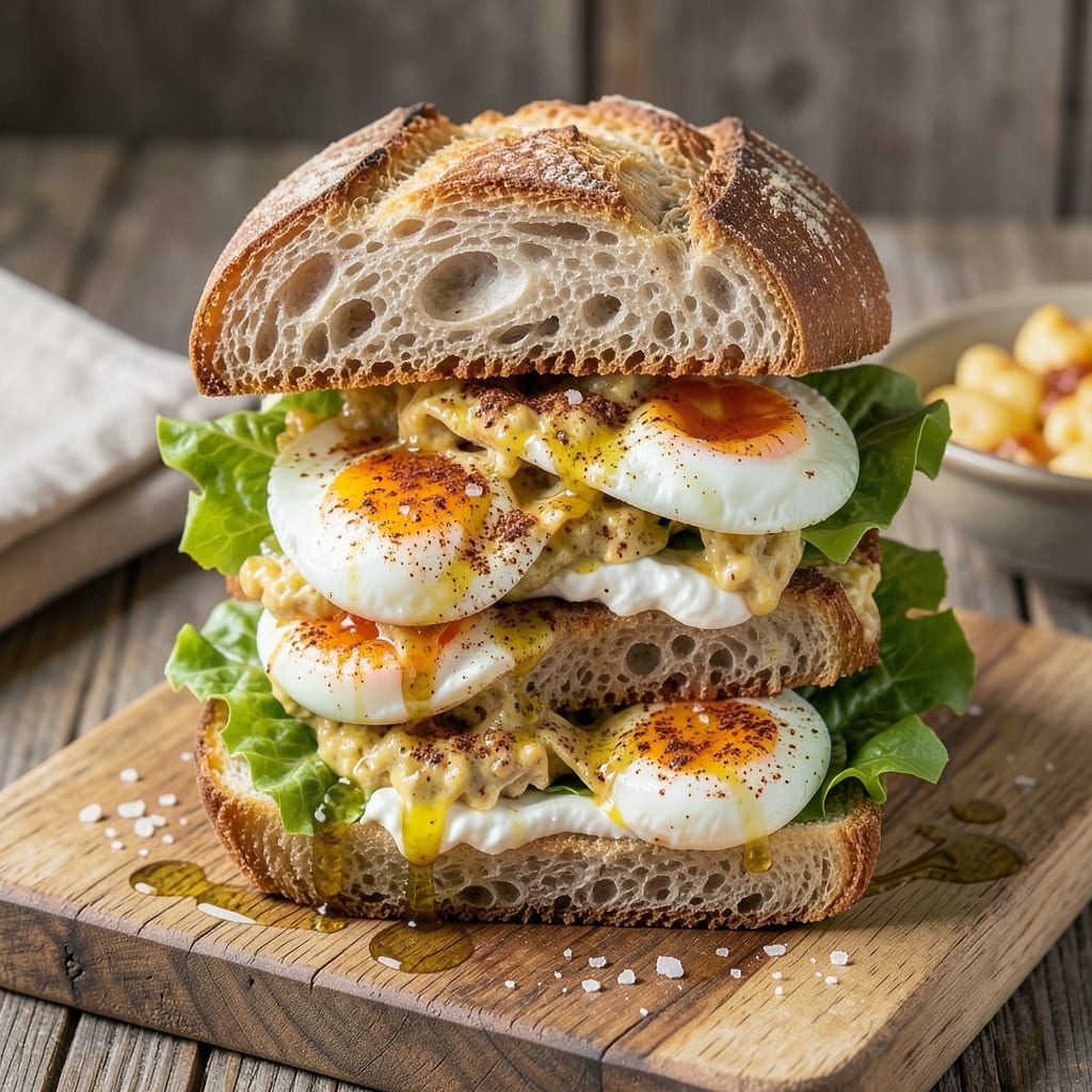 Curry Egg Salad Sandwich Recipe: Spiced Yogurt Crunch With Golden Yolk Streaks