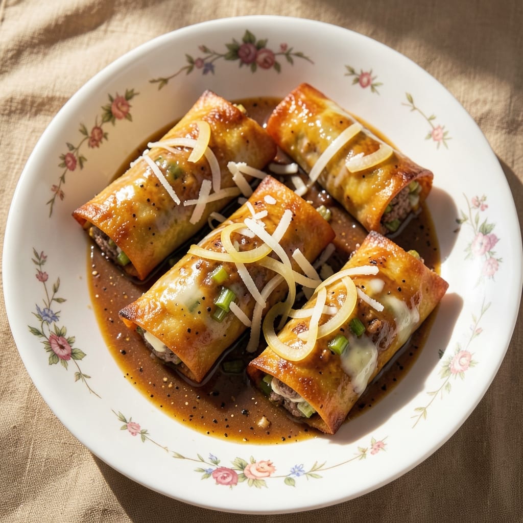 Donair Egg Rolls Recipe: Breakfast Brunch Bites With Crispy Celery Crusts