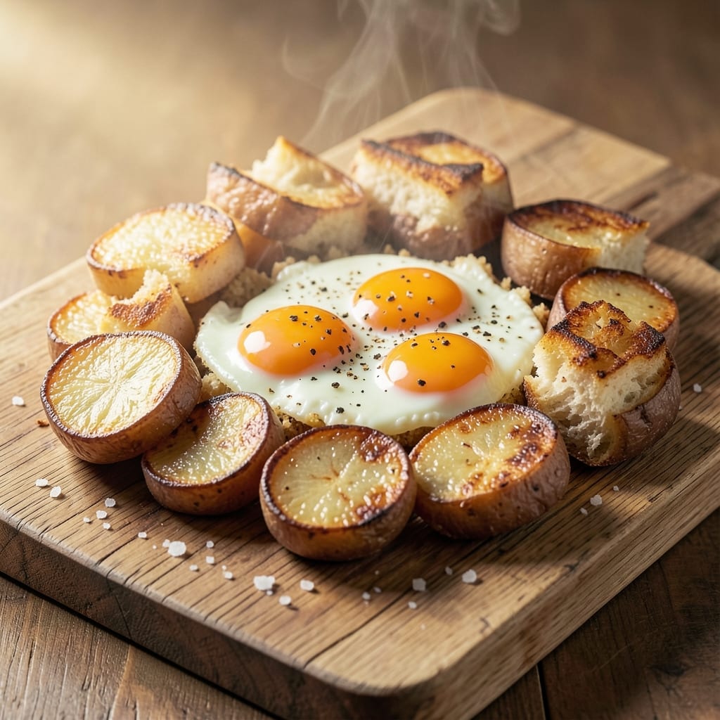 Bread Egg and Potato Recipe: One-Pan Hash with Crispy Edges