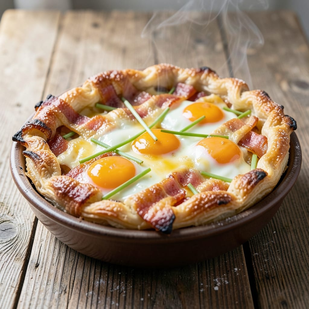 Bacon & Egg Pie Recipe NZ: Crispy Celery Crust with NZ-Style Runny Yolk Magic