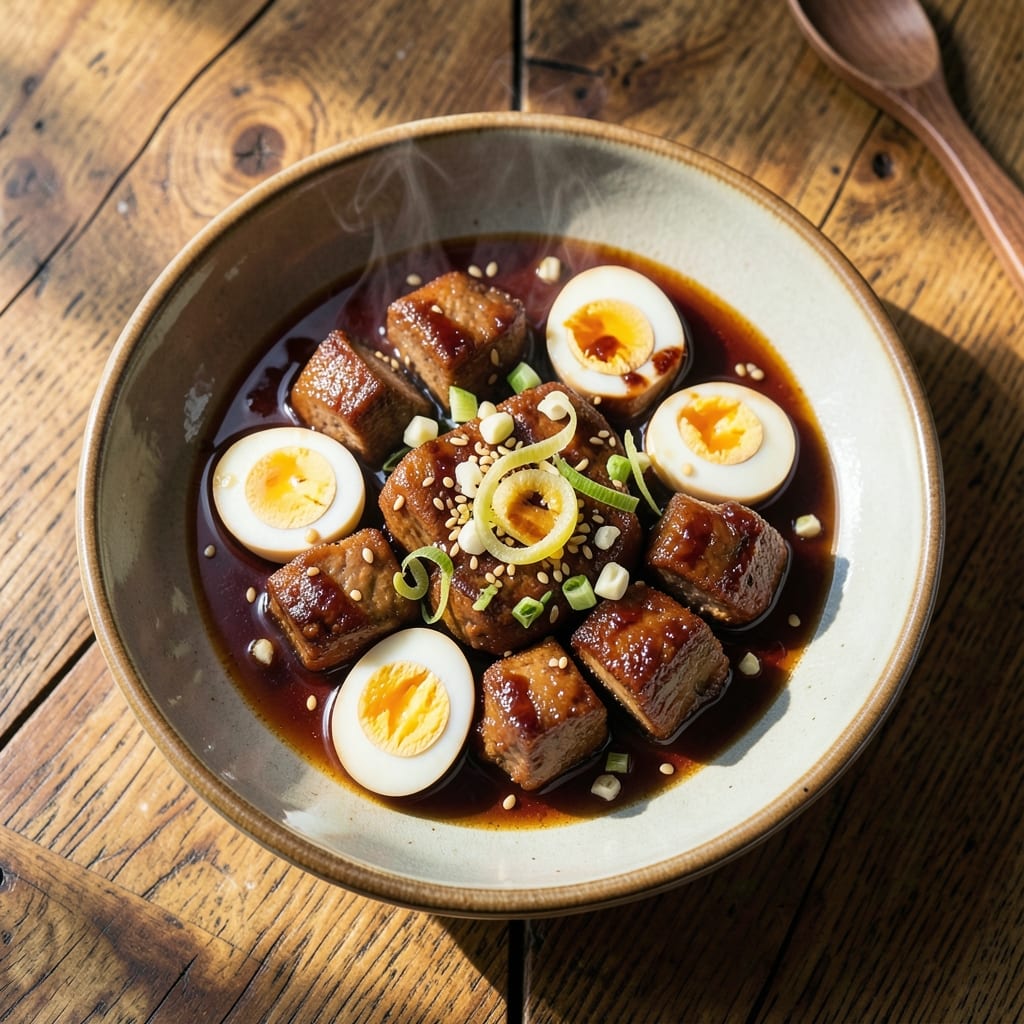 Chinese Pork Adobo With Egg Recipe: Crispy Celery Crust Meets Tangy Soy-Kissed Meat