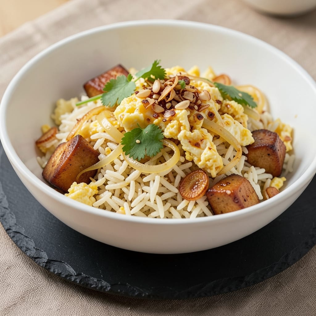 Cauliflower Egg Fried Rice Recipe: Crispy Rice and Silky Scrambled Eggs