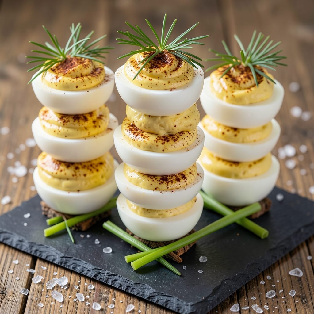 Deviled Egg Trees Recipe: Celery-Topped Stacks for Stunning Brunch Spreads