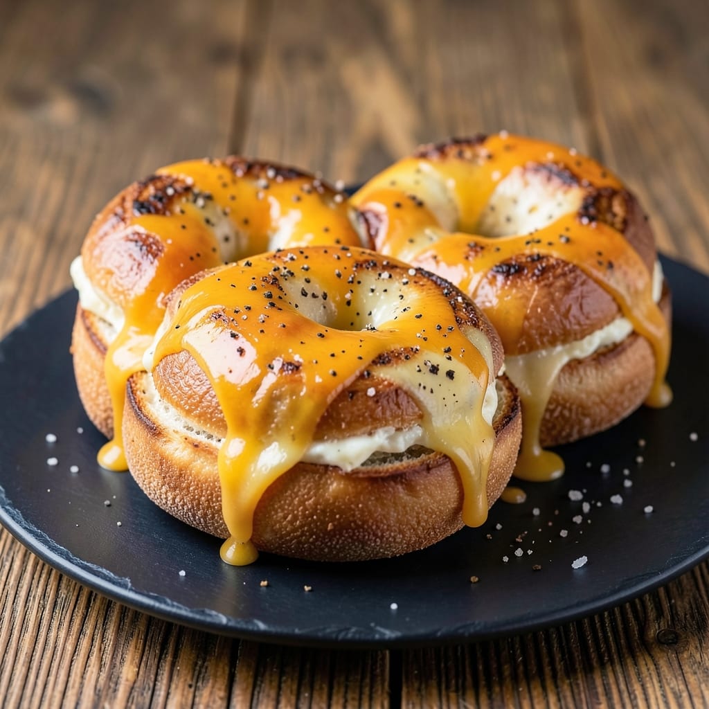 Cheesy Egg Bagel Air Fryer Recipe: Melty Cheese Rivers and Crispy Crust Magic