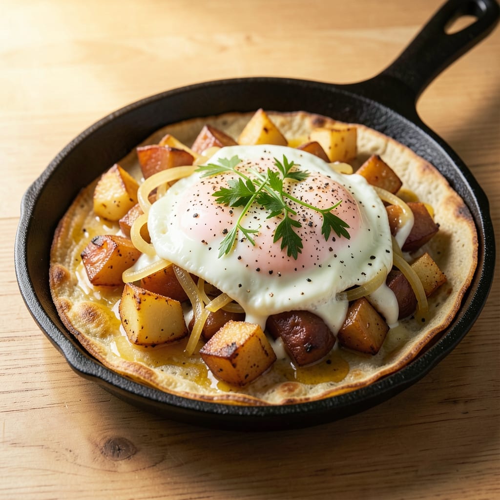 Egg and Potato Tortilla Recipe: Crispy Celery Crust with Runny Yolk Magic