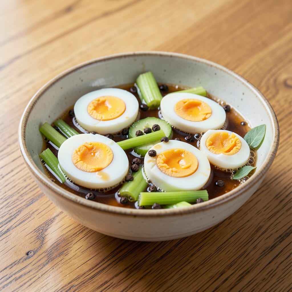 Boiled Eggs Pickle Recipe: Celery-Crusted Crunch With Zesty Vinegar Bite