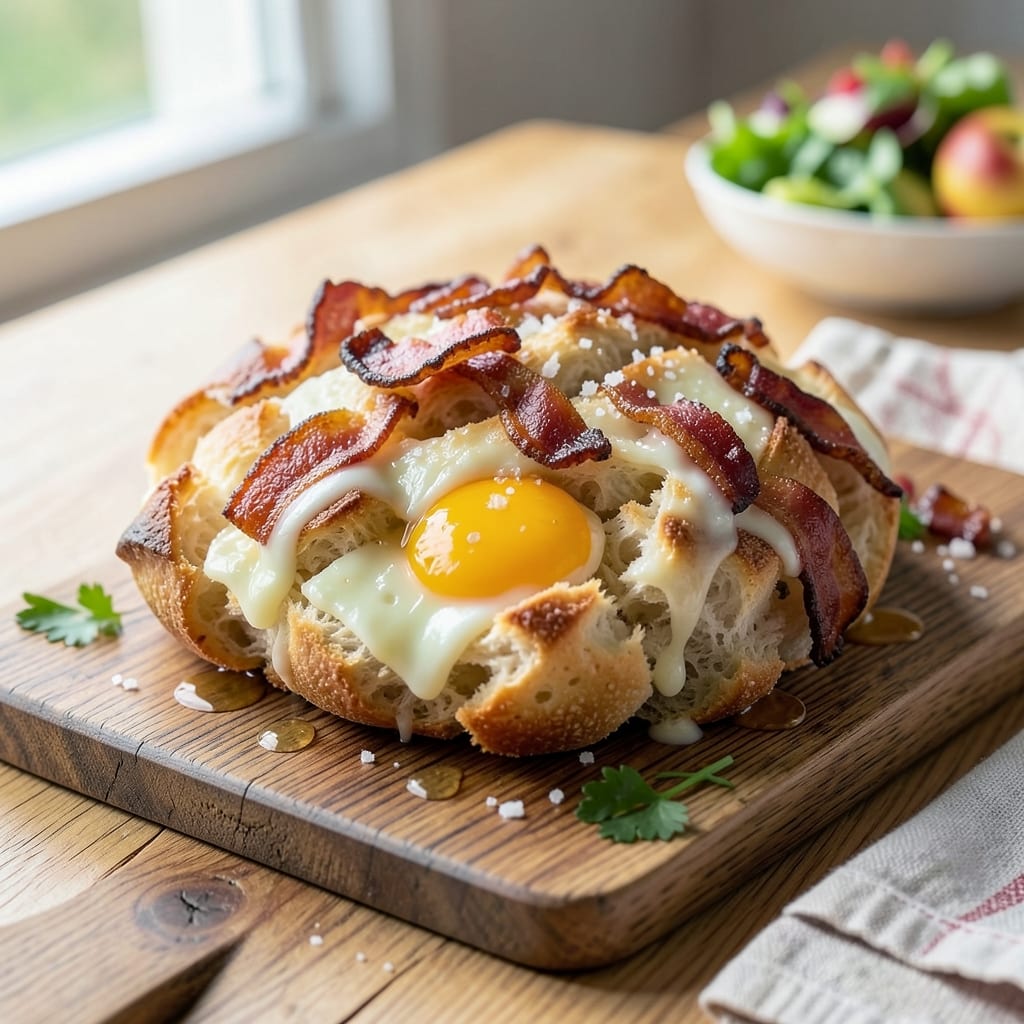 Bacon, Egg, and Cheese Monkey Bread Recipe: Pull-Apart Crunch With Melty Cheese Rivers