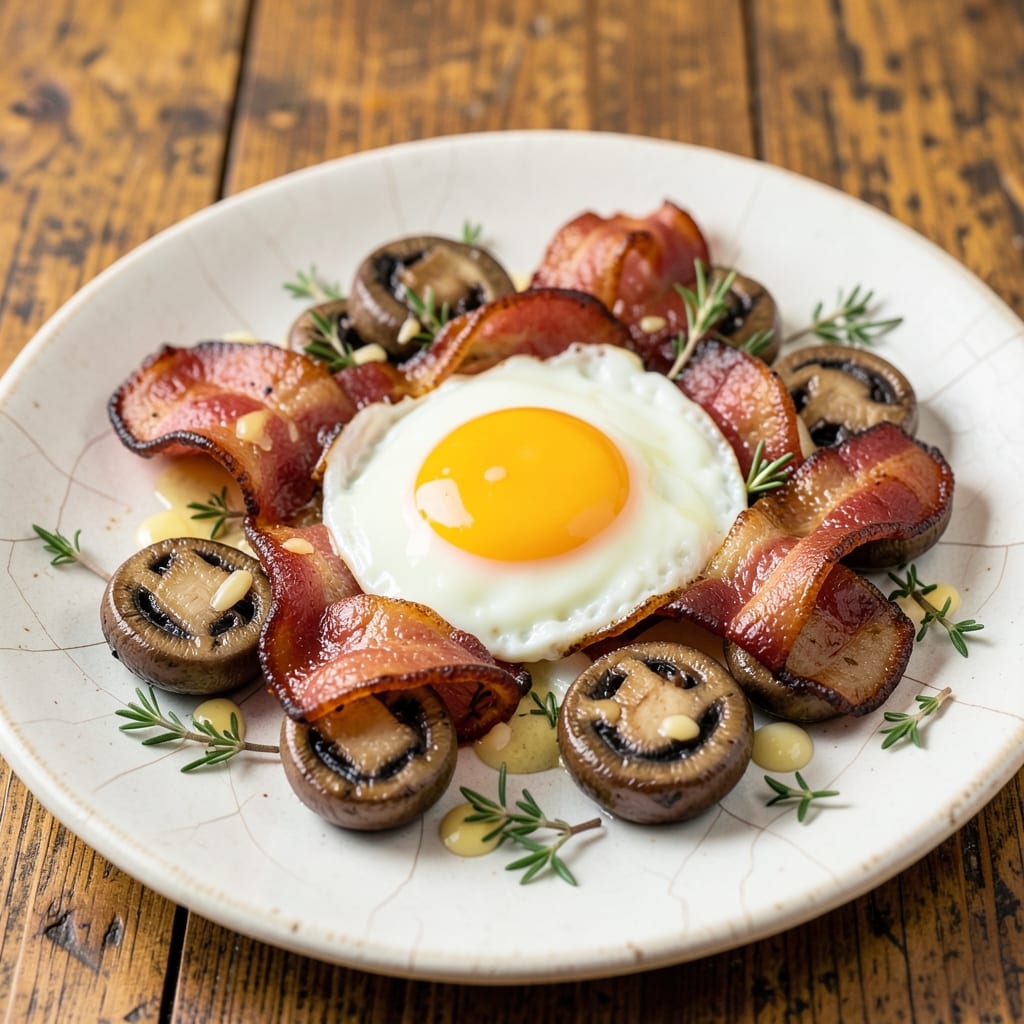 Bacon Egg and Mushroom Recipe: Savory Skillet Breakfast in 10 Minutes