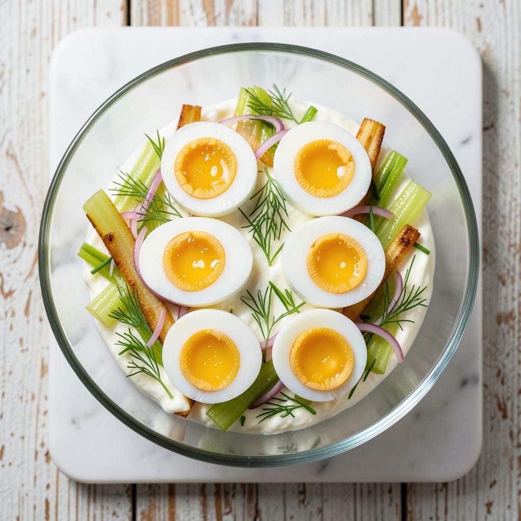 Ayesha's Egg Salad Recipe: Crispy Celery Crunch and Yogurt Cream Fusion