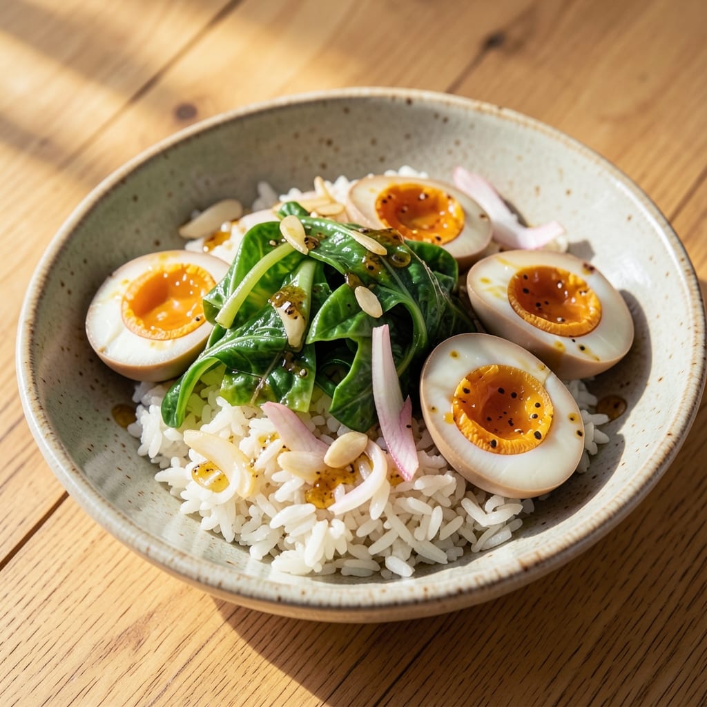 Cabbage Egg Rice Recipe: Crispy Fried Rice with Soft-Boiled Eggs