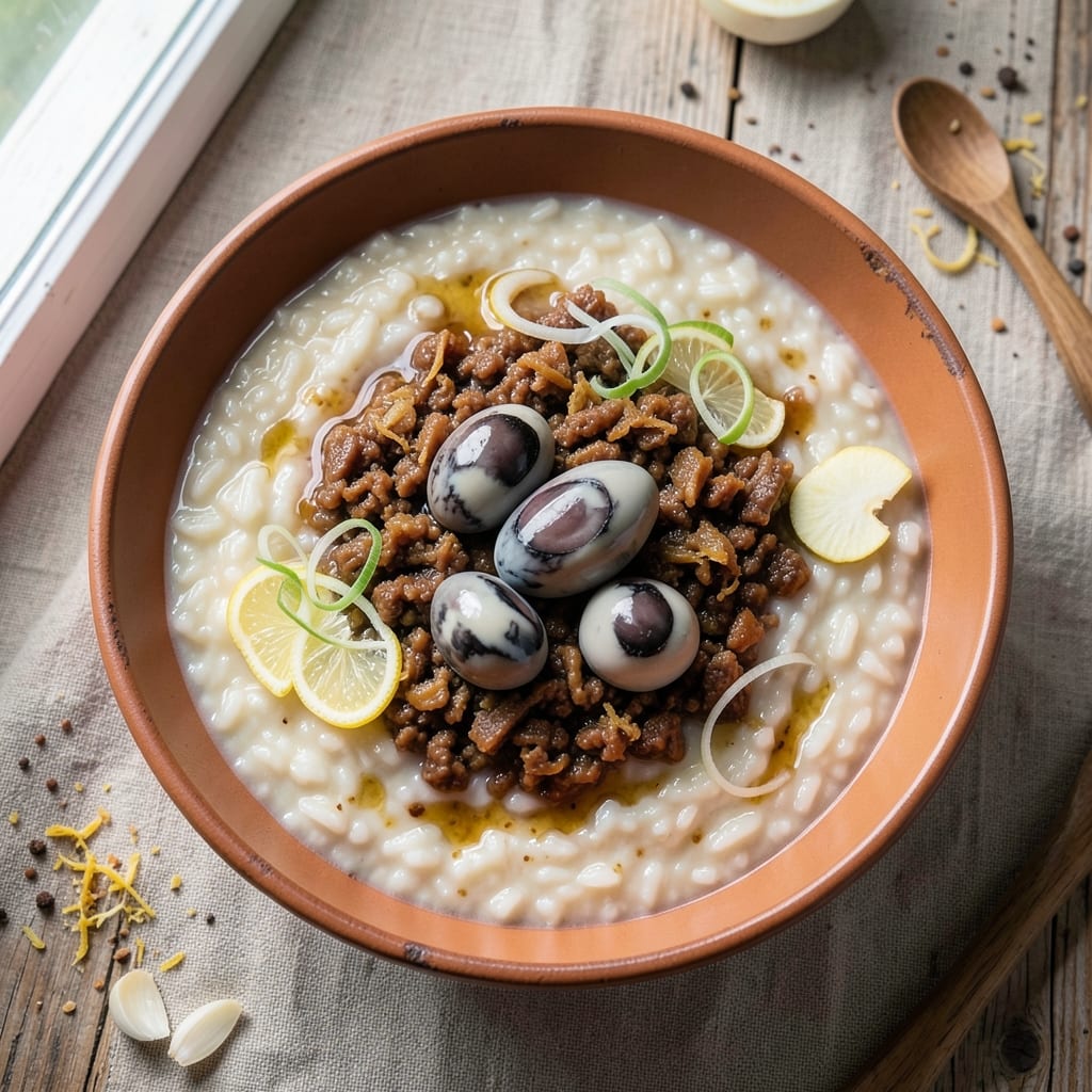 Century Egg Minced Pork Porridge Recipe: Umami-Rich Silky Texture With Preserved Egg Depth
