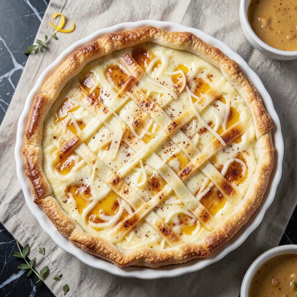 Egg and Cheese Pie Recipe: Flaky Crust with Silky Egg and Melted Cheese Layers