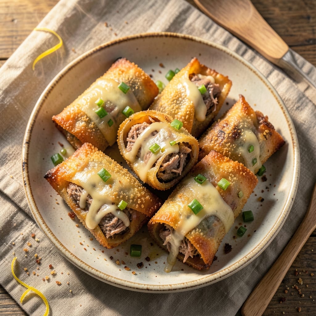 Corned Beef and Swiss Egg Rolls Recipe: Crispy Celery Crusts with Melted Cheese Magic