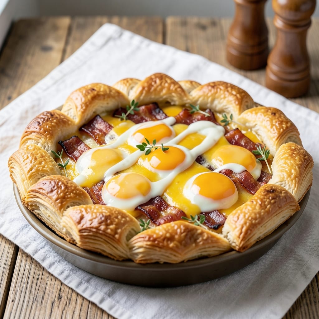 Bacon Egg Pie Recipe Puff Pastry: Flaky Layers and Crispy Bacon Bites