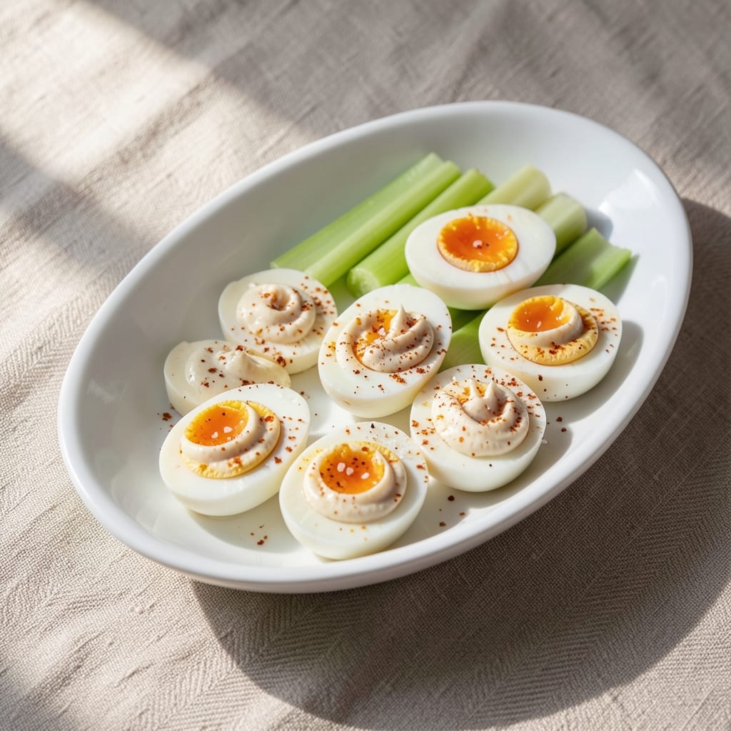 Deviled Eggs Recipe for 7 Eggs: Crispy Celery Crunch With Perfect Yolk Streaks