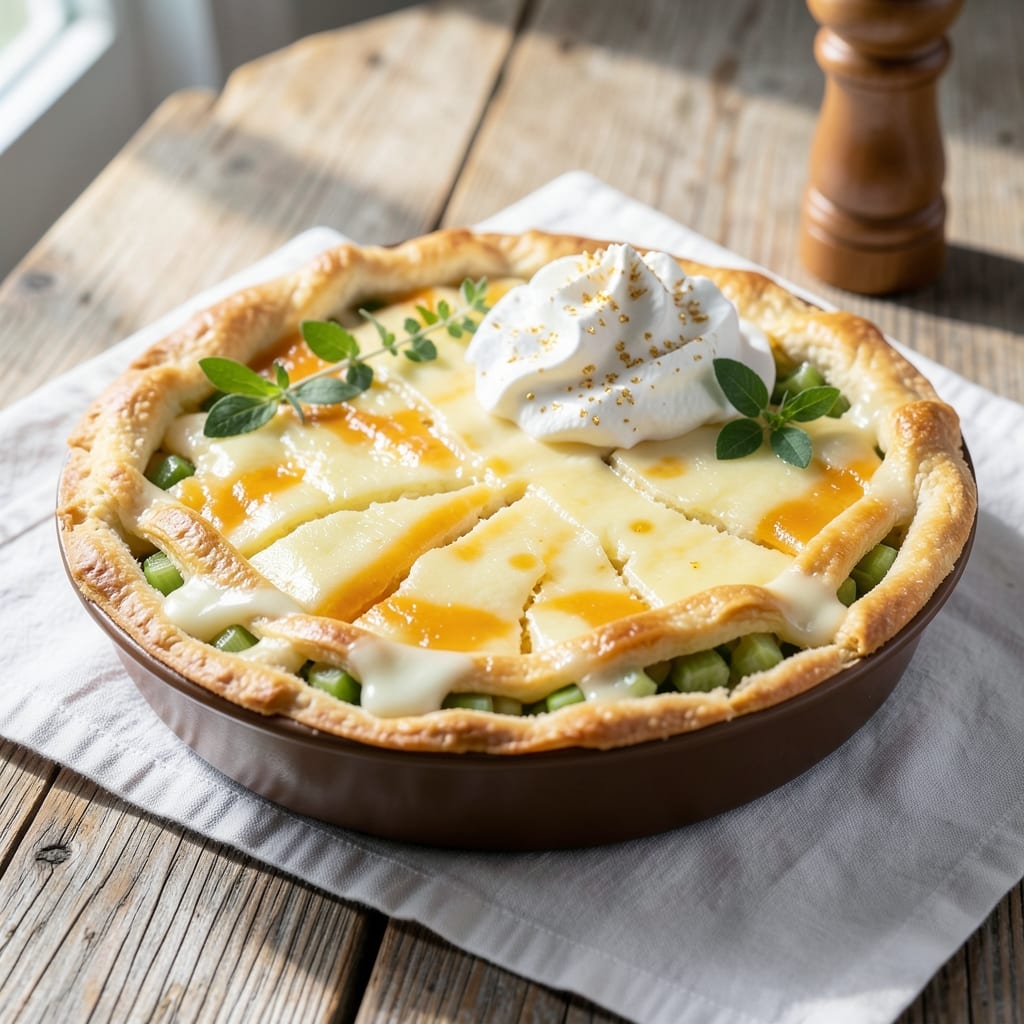 Chef RV Egg Pie Recipe: Crispy Celery Crust With Silky Yolk Rivers