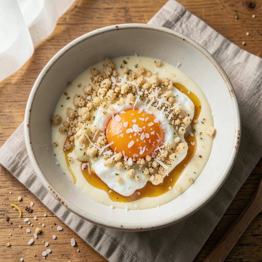 Broken Egg Recipe: Celery-Crusted Crunch With Golden Yolk Rivers