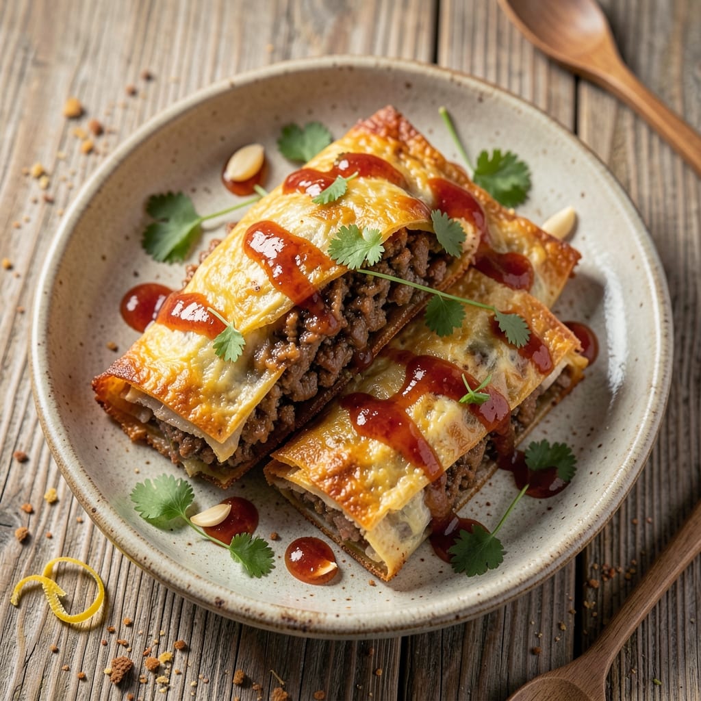 Baked Pork Egg Rolls Recipe: Flaky Crust and Sweet-Savory Filling Fusion