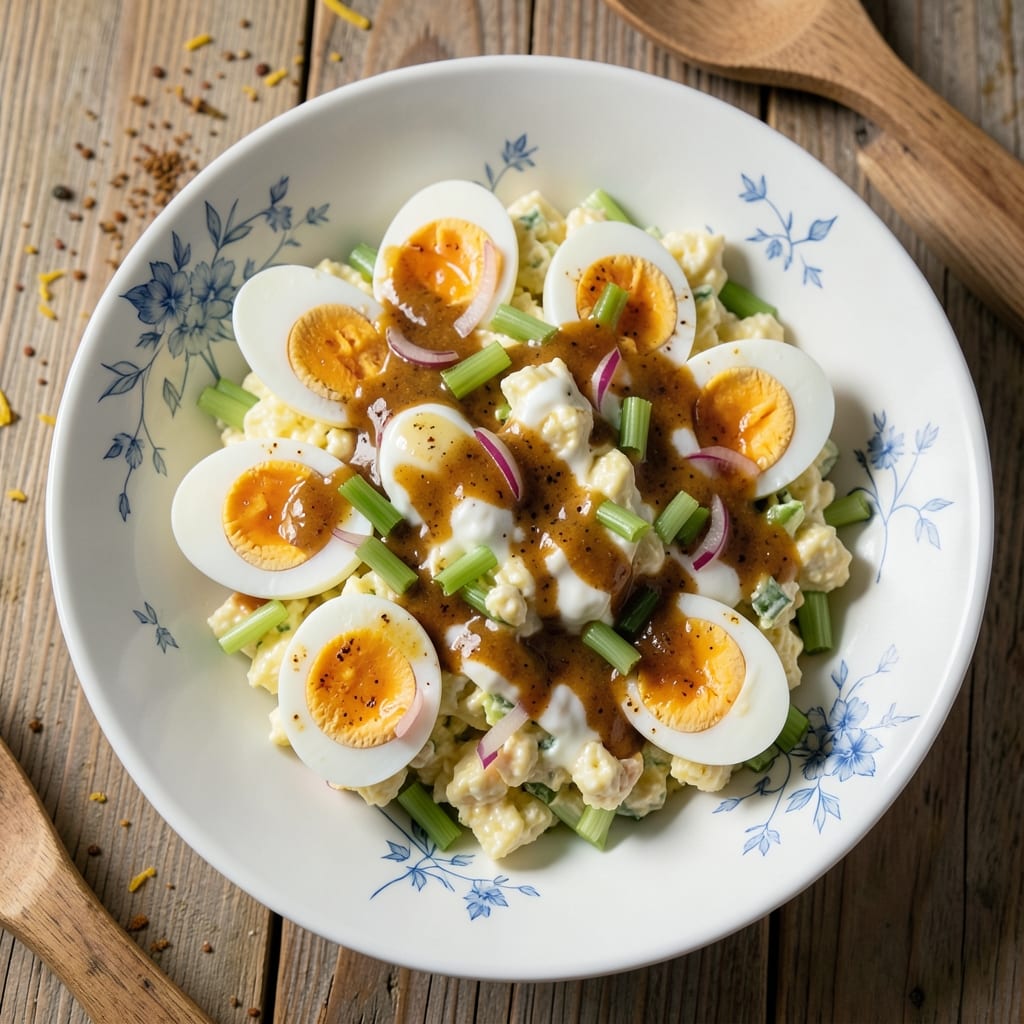 Classic Egg Salad Recipe With Mustard: Crunchy Celery and Zesty Yogurt Balance