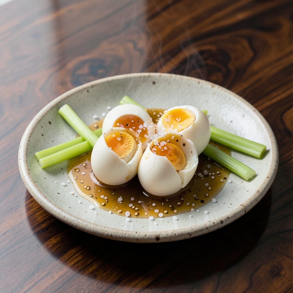 Boiled Eggs Chinese Recipe: Celery Crust and Five-Spice Yolk Magic