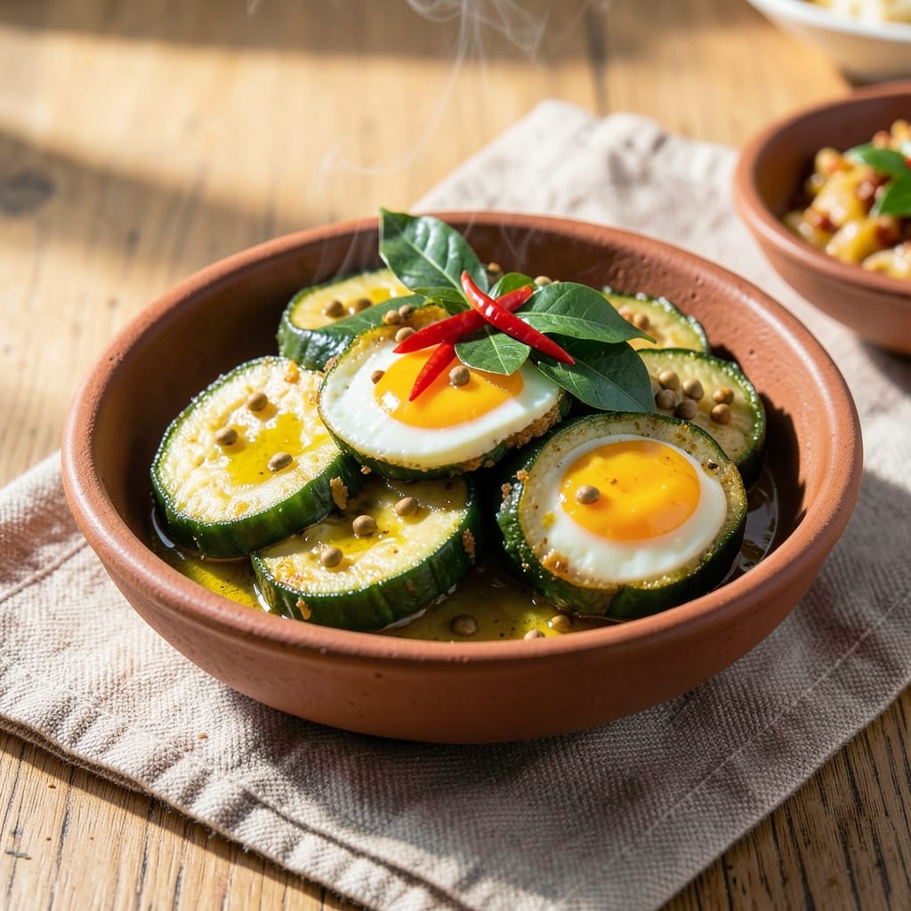 Bitter Gourd With Egg Indian Recipe: Spiced Crunch and Silky Yolk Fusion