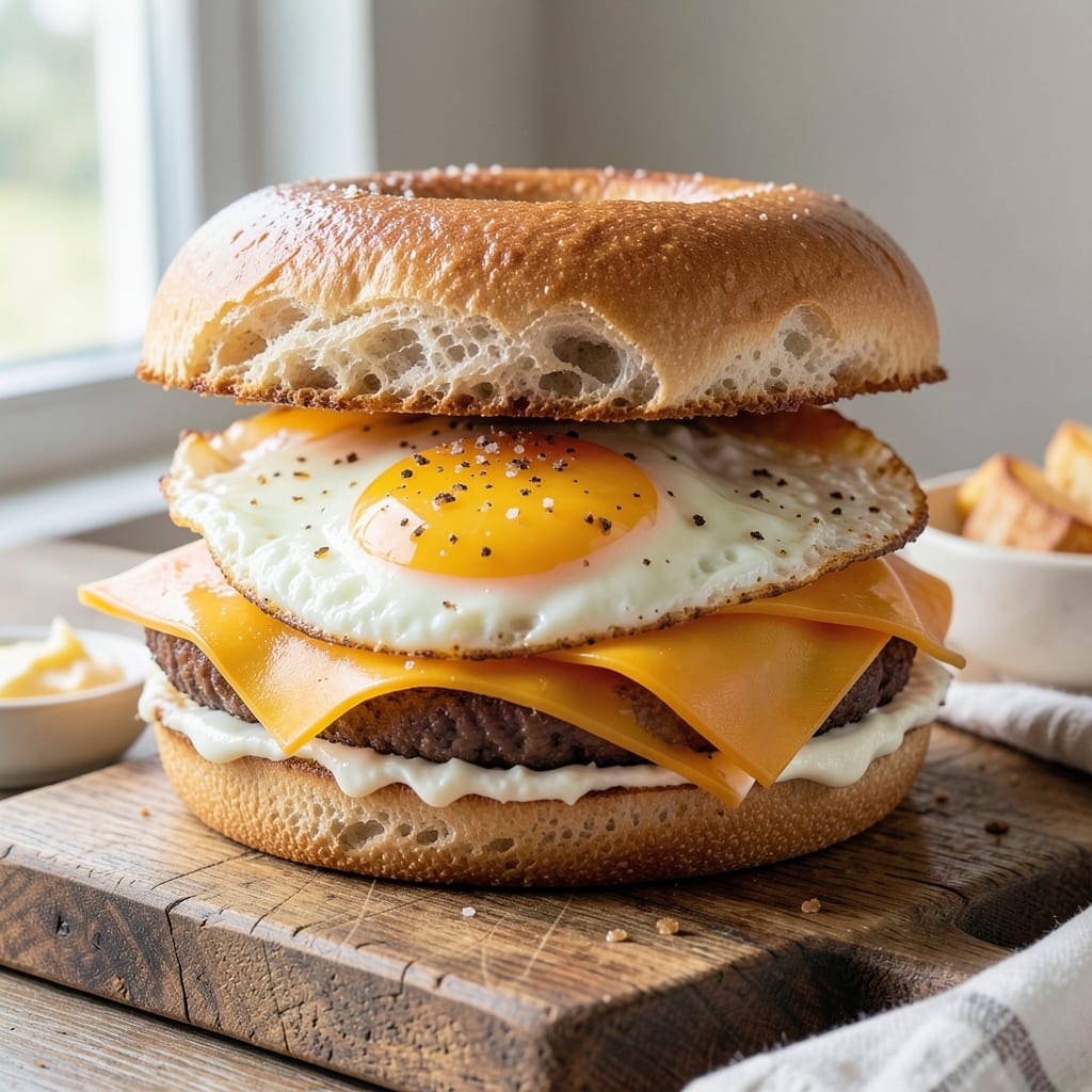 Bagel Egg and Cheese Sandwich Recipe: Crispy Toasted Edges and Melty Cheese Bliss