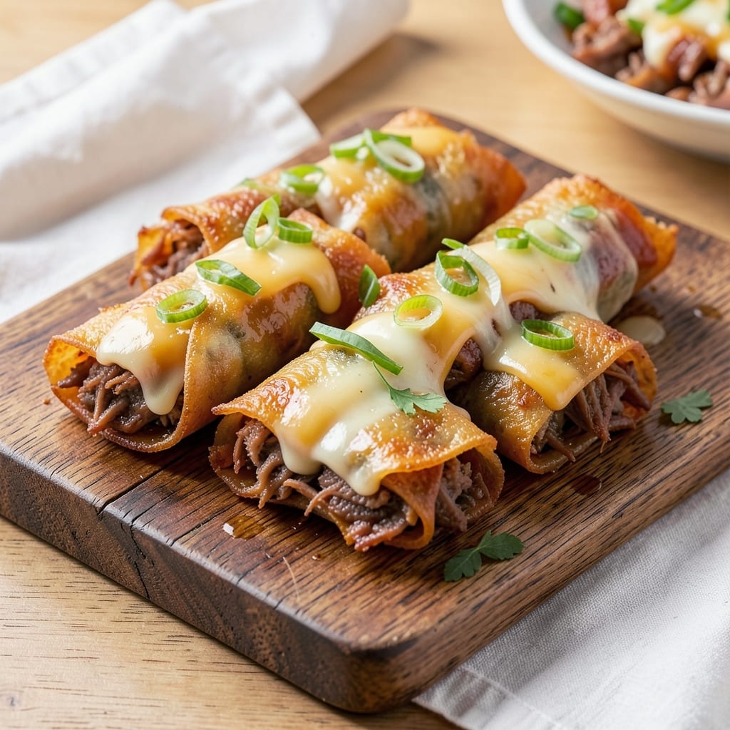 Corned Beef and Cheese Egg Rolls Recipe: Breakfast Bites With Crispy Layers and Melty Centers