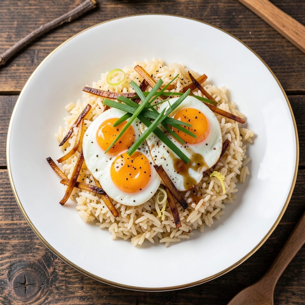 Chinese Egg Rice Recipe: Crispy Celery Crust With Silky Yolk Streaks