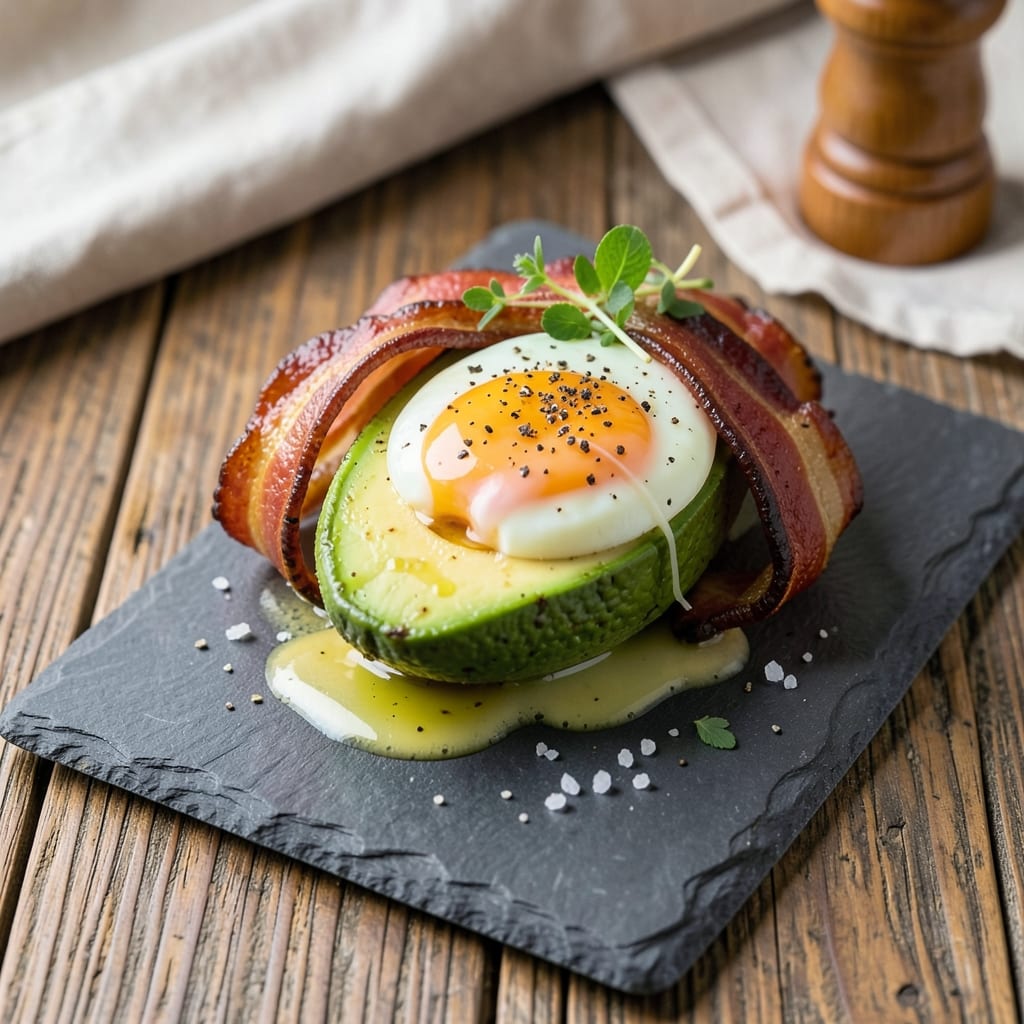 Bacon-Wrapped Avocado Eggs Recipe: Crispy Edges and Creamy Yolk Magic