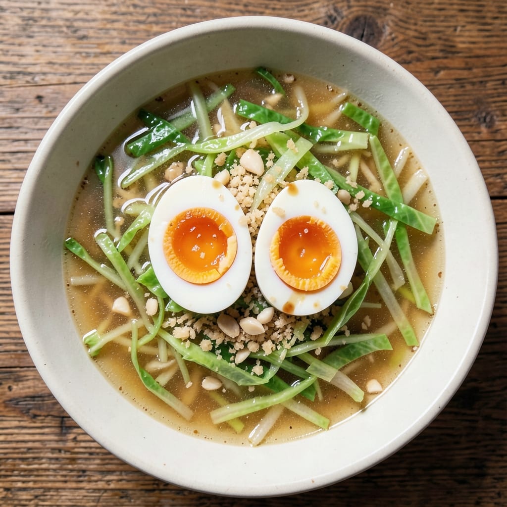 Cabbage Egg Drop Soup Recipe: Silky Ribbons and Crispy Egg Bites