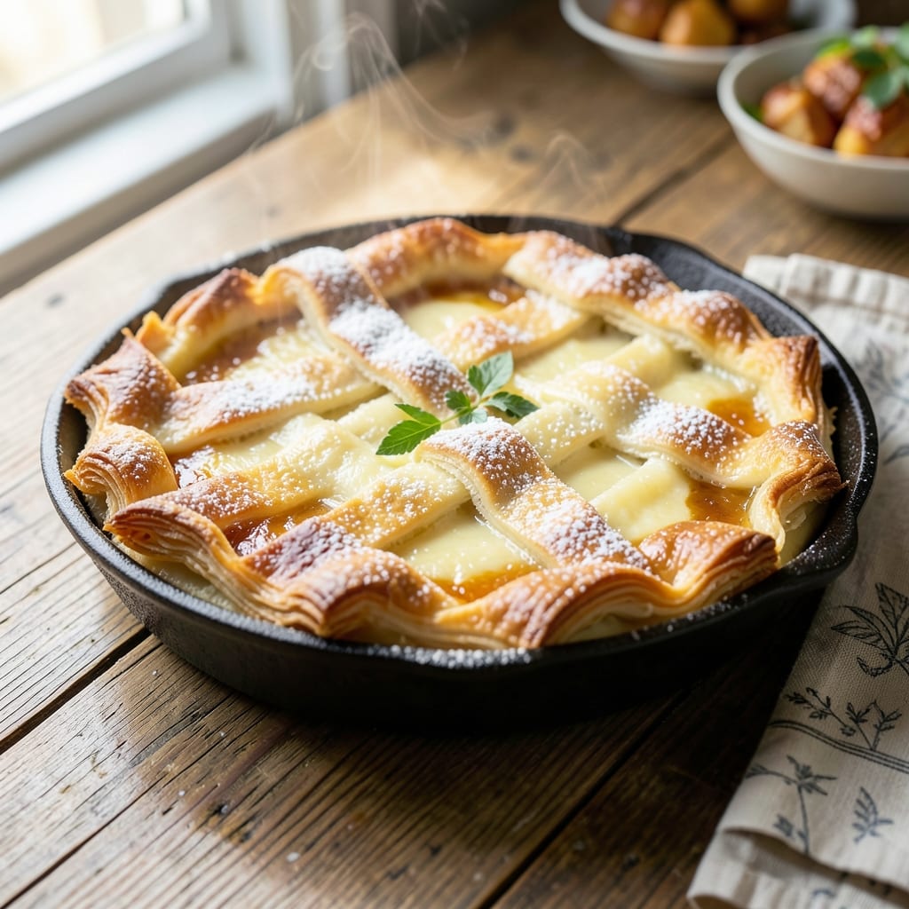 Deep Dish Egg Custard Pie Recipe: Golden Crust Meets Silky Yolk Rivers