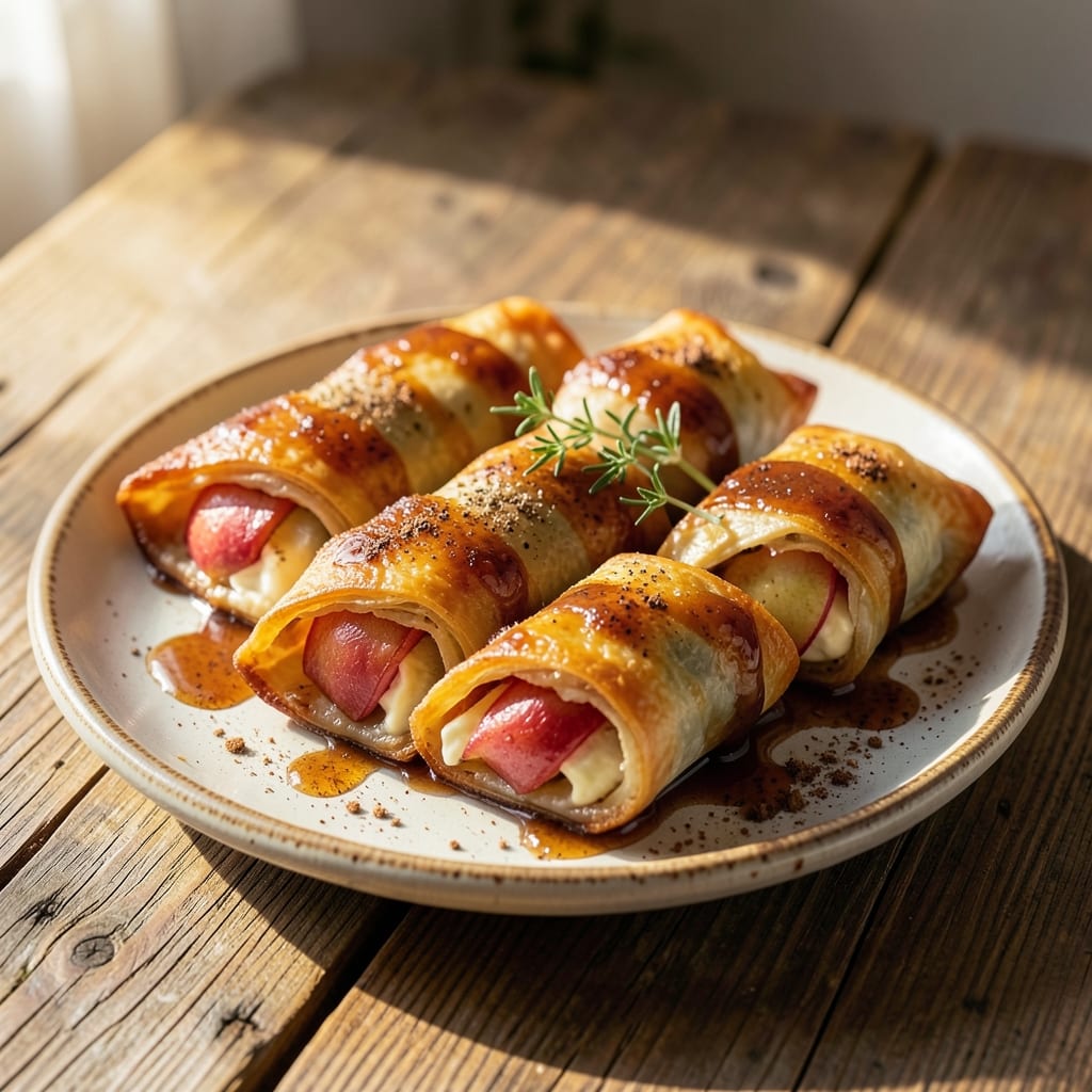 Baked Apple Pie Egg Rolls Recipe: Sweet Spiced Crunch With Caramelized Filling