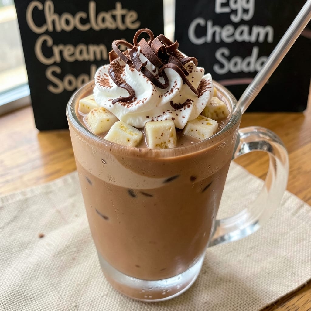 Chocolate Egg Cream Soda Recipe: Fudgy Chocolate Swirls and Vanilla Cream Magic