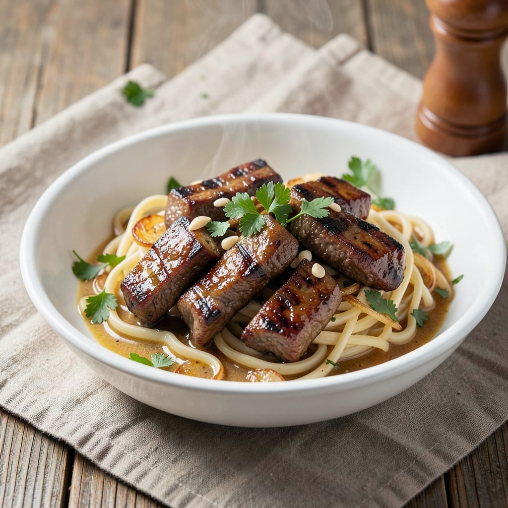 Beef Tips Over Egg Noodles Recipe: Savory Pan Sauce That Coats Every Noodle