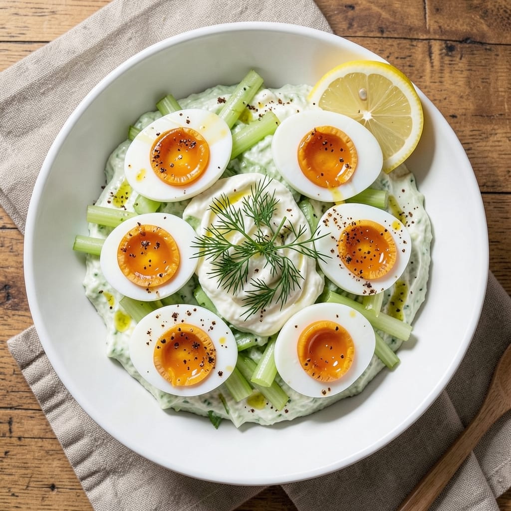 Clean Egg Salad Recipe: Crunchy Celery and Herbed Yogurt Balance