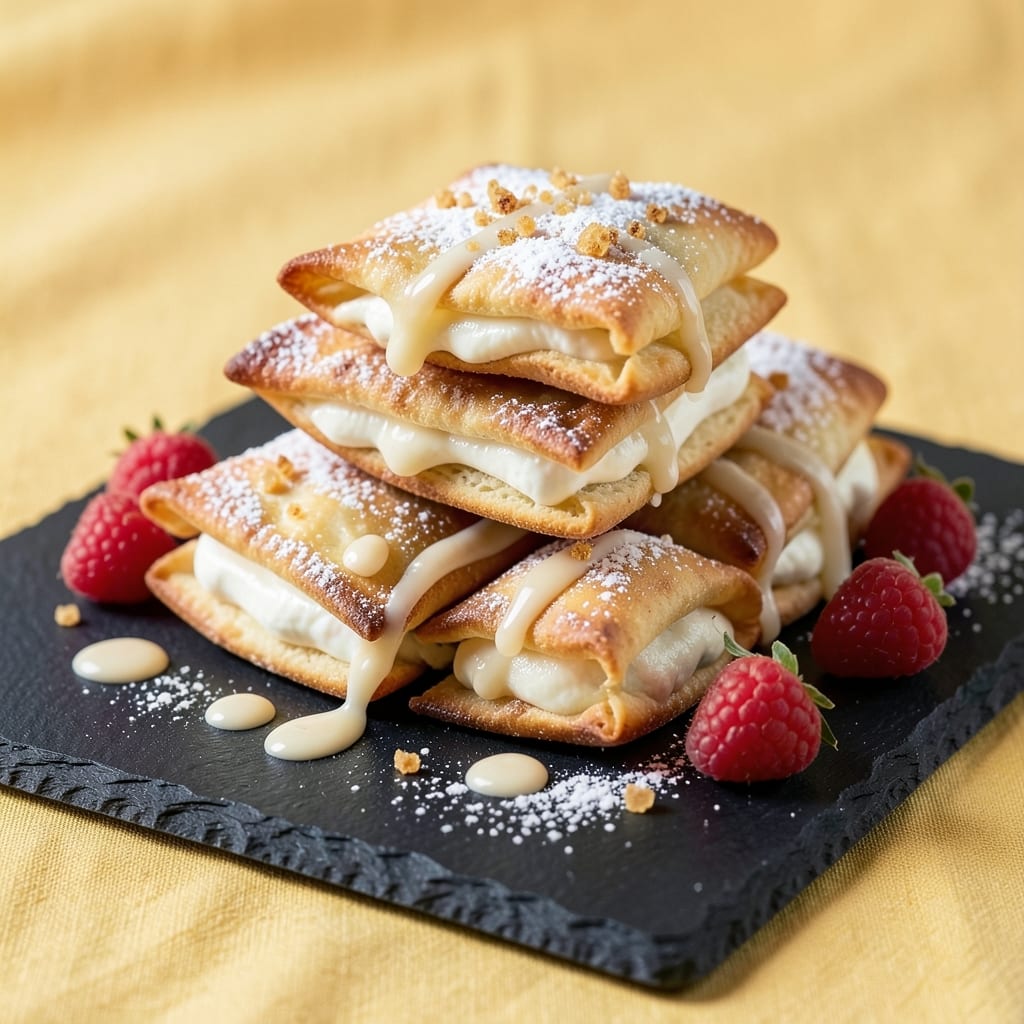 Biscoff Cheesecake Egg Rolls Recipe: Breakfast Brunch Bites With Creamy Yogurt Swirls